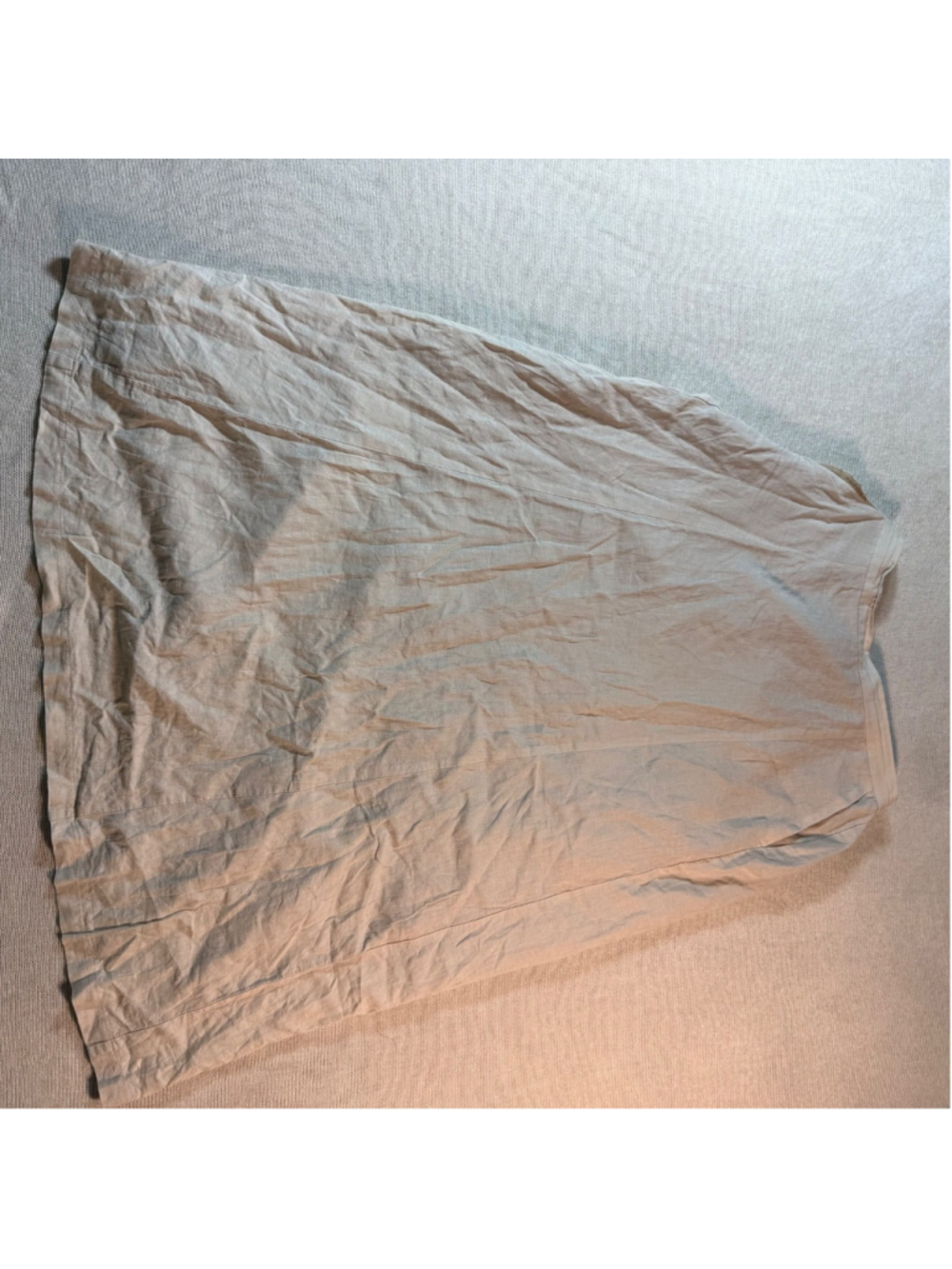 GU Linen Blend A-Line Skirt Beige Size L